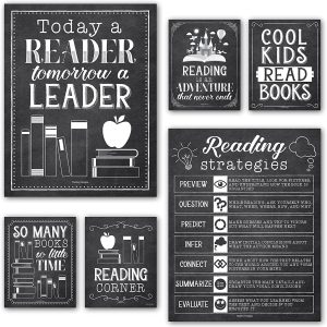 Reading Motivational Posters | Set of 6 | Motivational Posters - Rainbow